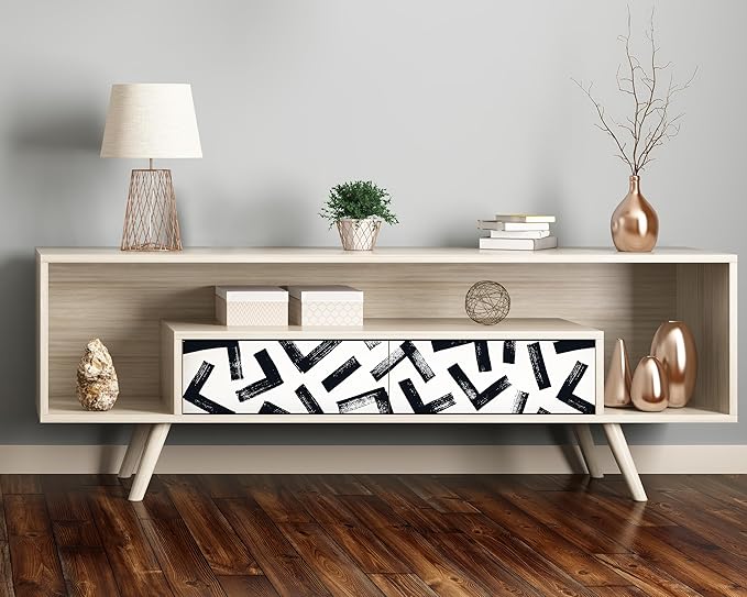FLFK Black and White Design Wallpaper Border