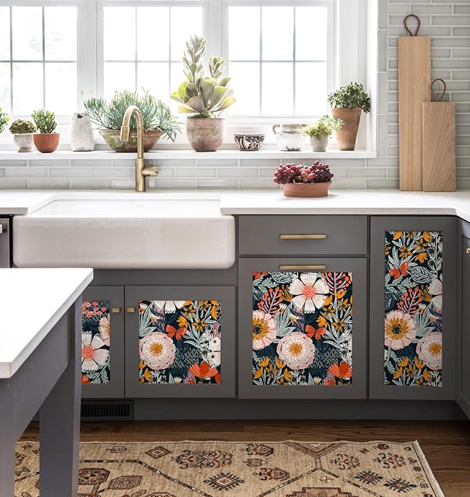 HAOKHOME Boho Peel and Stick Wallpaper Floral Wall Paper Removable