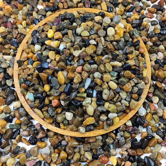 FANTIAN 20 lbs Natural Fish Tank Gravel,1/4 Inch Pea Gravel. Mixed Color River Rocks for Aquarium, Succulent, Vase, Cactus Bonsai, Plant Soil Cover and Outdoor Landscaping Rocks