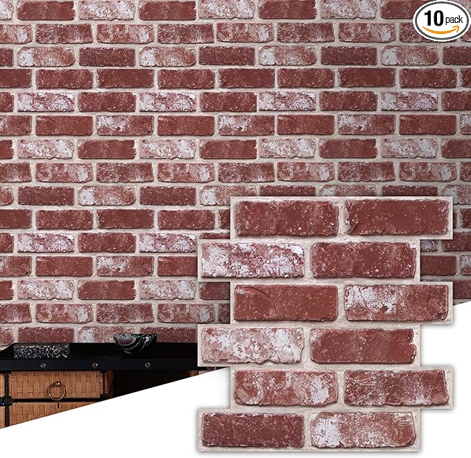 Commomy 3D Peel and Stick Brick Tiles