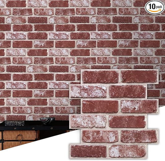 Commomy 3D Peel and Stick Brick Tiles
