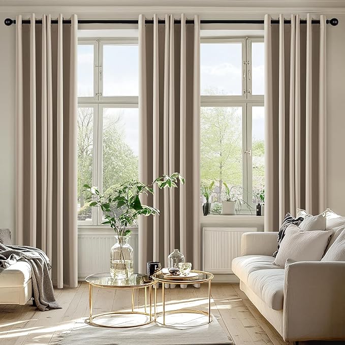 MIULEE Blackout Curtains for Bedroom Living Room 2 Panels, Thermal Insulated