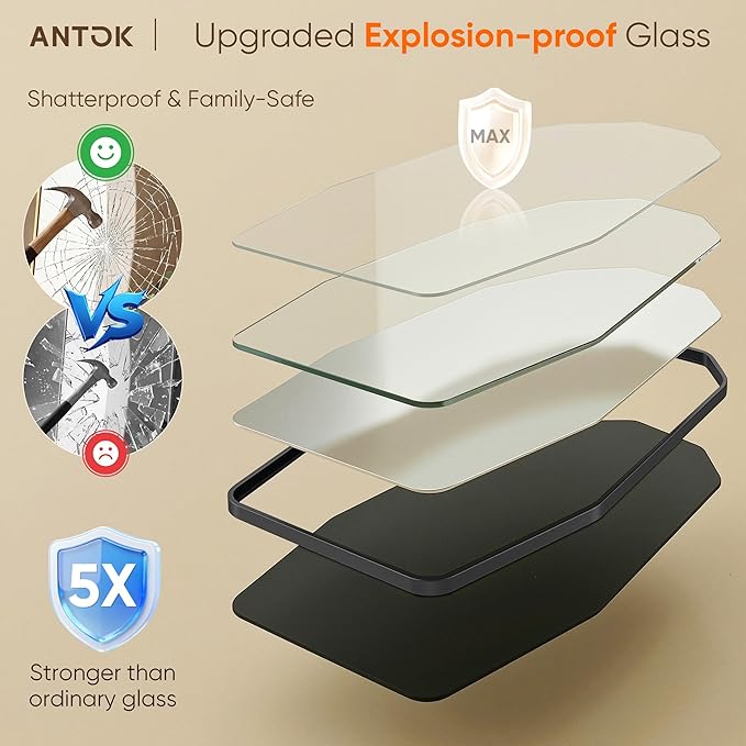 Antok Full Length Mirror, Free Standing Wall Mounted or Leaning Full Body Mirror