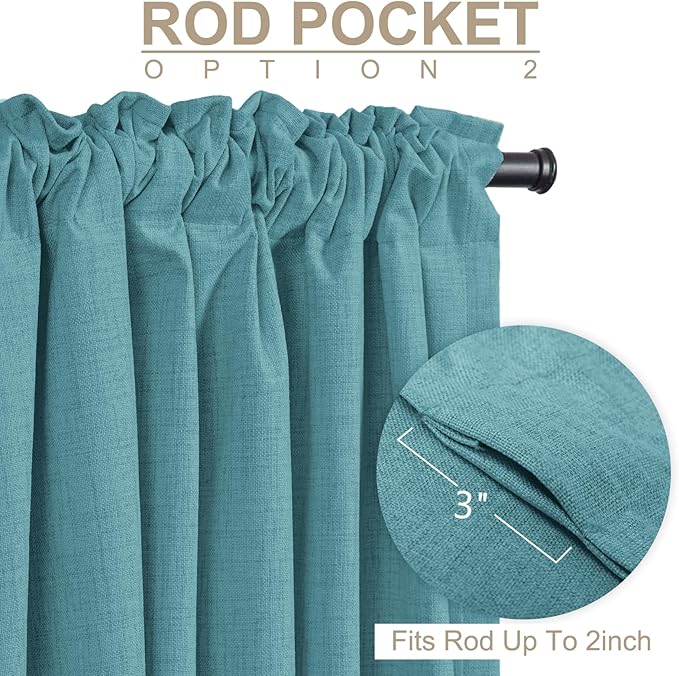 100% Blackout Shield Linen Blackout Curtains