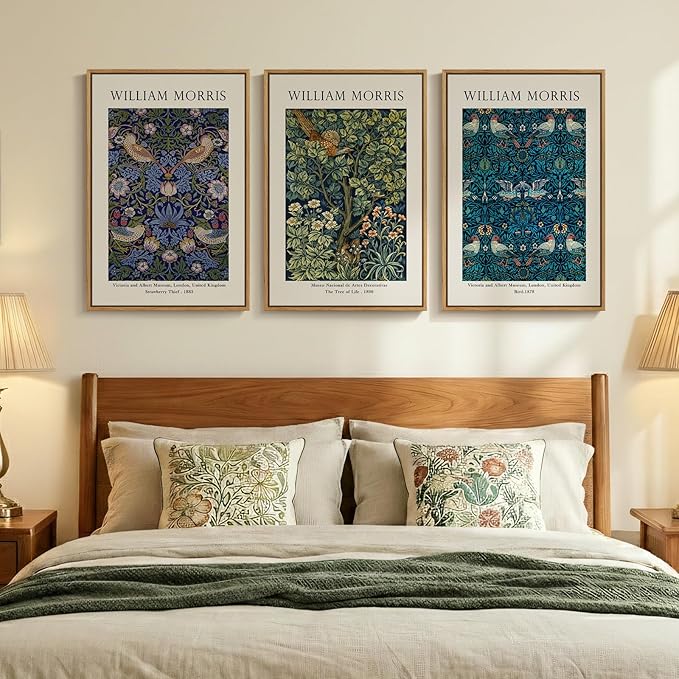 Large Framed Vintage William Morris Wall Art