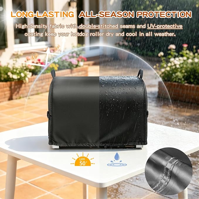 Hot Dog Roller Cover for VEVOR Hot Dog 7/11 Roller, 23inch Hot Dog Grill Cover for Vexon 11-Roller Hotdog Machine, Hotdog Cooker, Warmer,Maker,Toaster-23 L x 19" W x 17" H