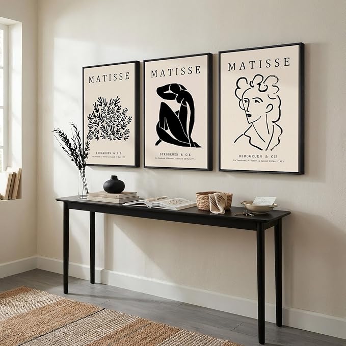 Framed Matisse Canvas Wall Art for Living Room, Modern Aesthetic Pictures for