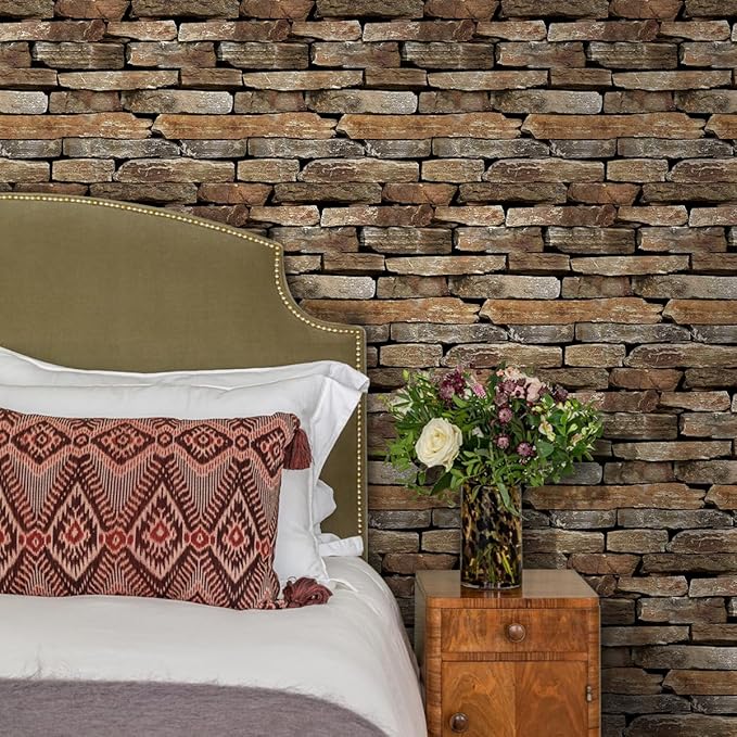 COMSTICKC 3D Faux Stone Wall Panel Peel and Stick Wall Sticker, Ultra-Light