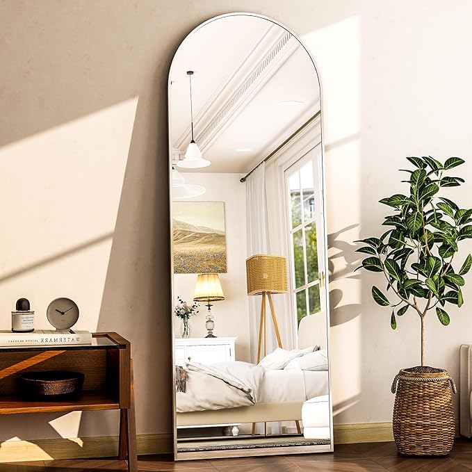 HARRITPURE 64"x21" Arched Full Length Mirror Free Standing Floor Mirrors