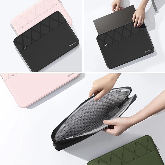 Smatree Laptop Sleeve for 15.6 inch MSI Modern 15 B13M/B12H/B12M/B7M/H B13M/H C13M, for 14 inch Modern 14 C7M/C11M, Protective Slim Laptop Case with Accessory Pocket, YKK Zipper(E646)