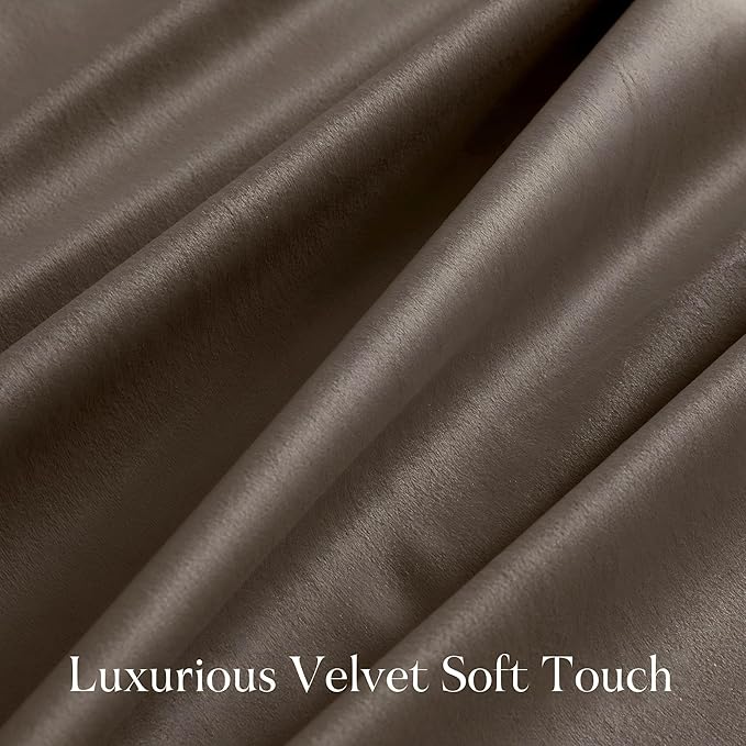 NICETOWN Velvet Curtains 96 inches Long