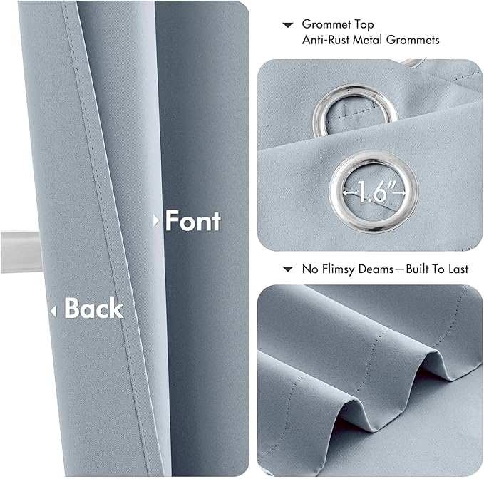 MIULEE Blackout Curtains for Bedroom Living Room 2 Panels, Thermal Insulated