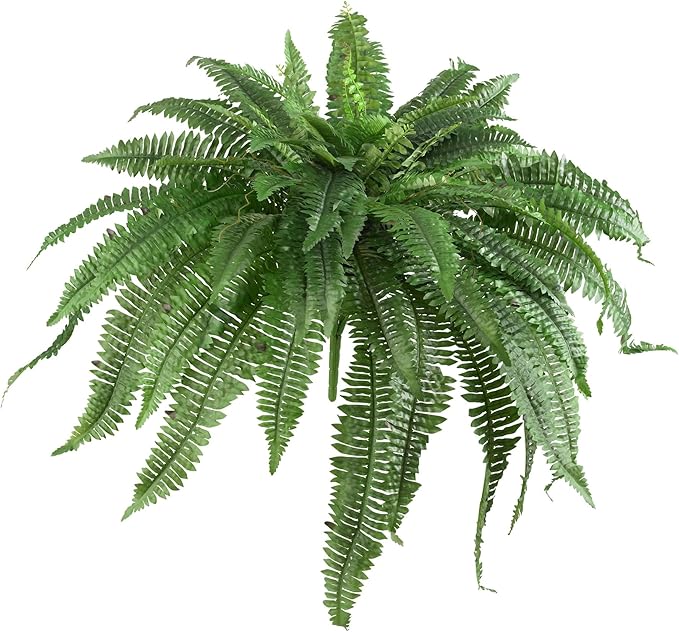 Nearly Natural 48-in Artificial Boston Fern, Large Hanging Fake Plant Wall Decor