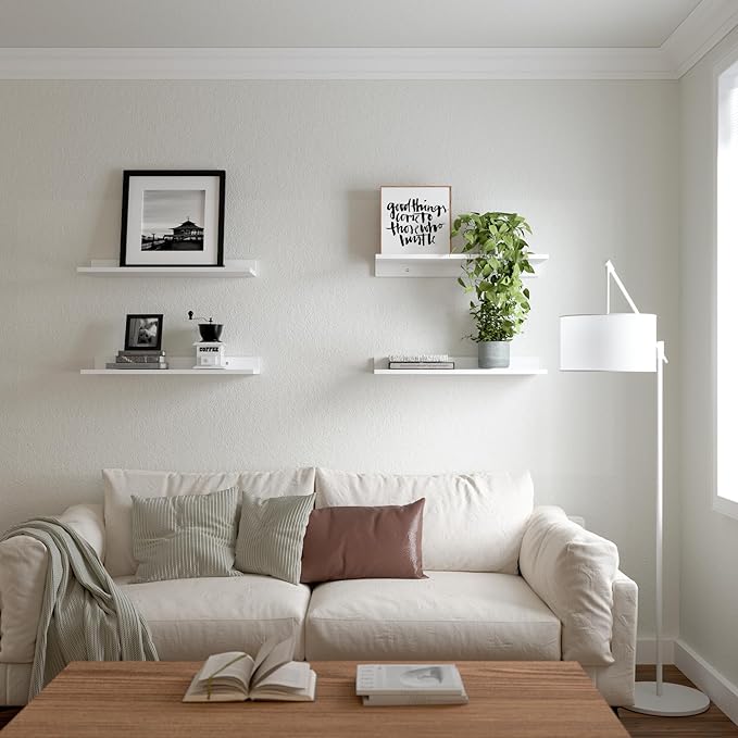 WOPITUES Floating Shelves, Wall Mounted Shelves