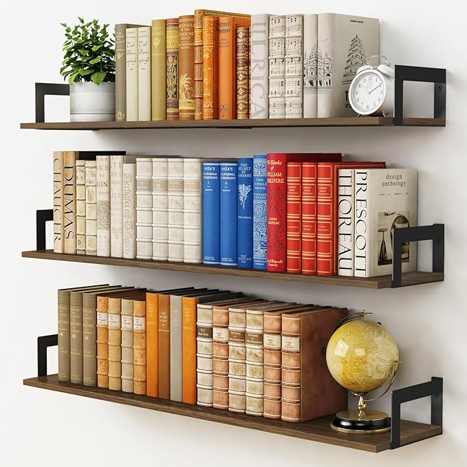 Harwaya Floating Shelves for Wall 36 Inches Long 8 Inch Deep, Large Wall Book