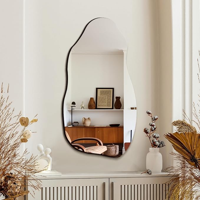 TRAHOME 32'' x 18'' Irregular Asymmetrical Wall Mirror