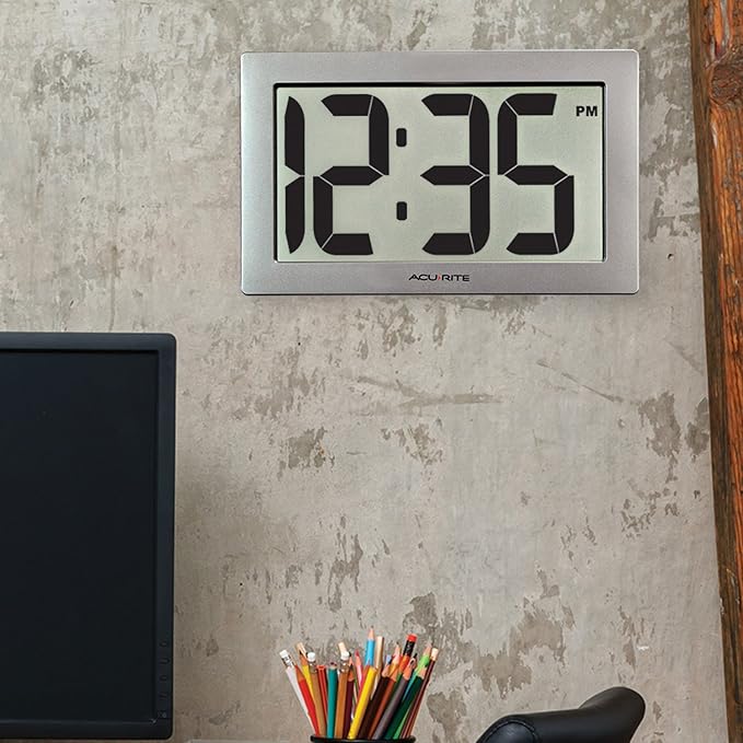AcuRite 75102RM 9.5" Large Digital Clock