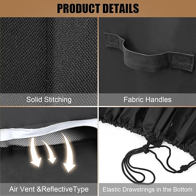 QuliMetal Grill Cover for Pit Boss Competition Series 1600, Pro Series 1600 Elite Wood Pellet Grill, PB1600CS, PB1600PS2, PB1600PSE, 600D Heavy Duty Waterproof Fade Resistant Pit Boss 1600 Grill Cover