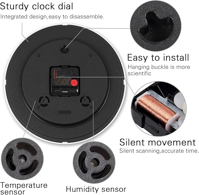 Wall Clock, Sweep Silent Movement Accurate Clocks