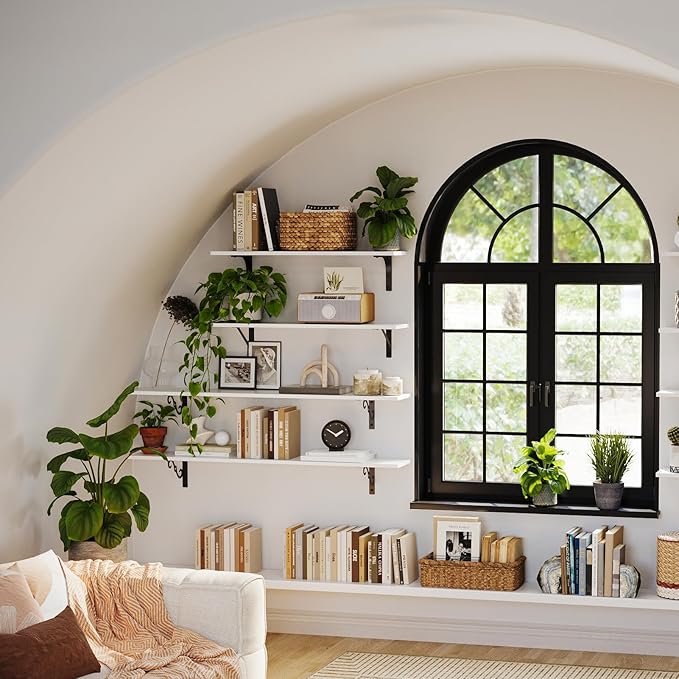 DINZI LVJ Long Wall Shelves, 31.5 x 7.9 x 6.1 Inches, Easy-to-Install, Large