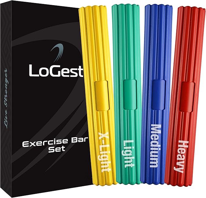 Logest Twist Hand Exerciser Bars for Physical Therapy - Relieves Tendonitis Pain & Improve Grip Strength - Tennis Elbow, Golfer's Elbow, Tendonitis, Wrist, Forearms Pain Relief Hand Therapy Bar