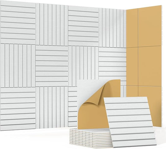 Waister 12 Pack Soundproof Wall Panels, 0.47 inch Thicker High Density Acoustic