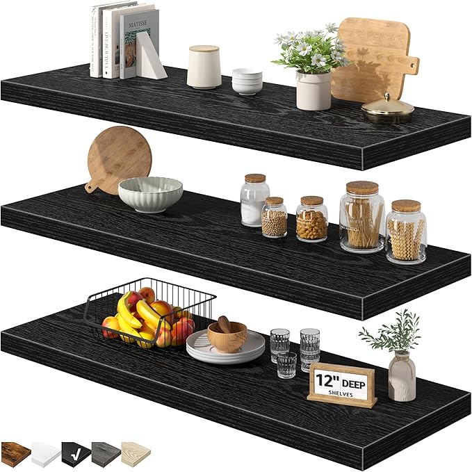 QEEIG 12" Deep Floating Shelves