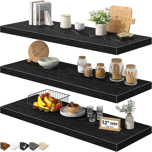 QEEIG 12" Deep Floating Shelves