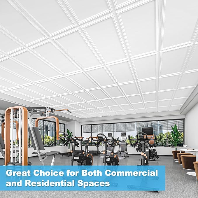 Art3d Drop Ceiling Tiles 48x24, Decorative PVC Ceiling Panels, Waterproof