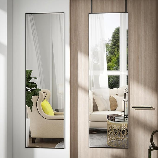 Full Length Door Mirror 14x48, Metal Frame
