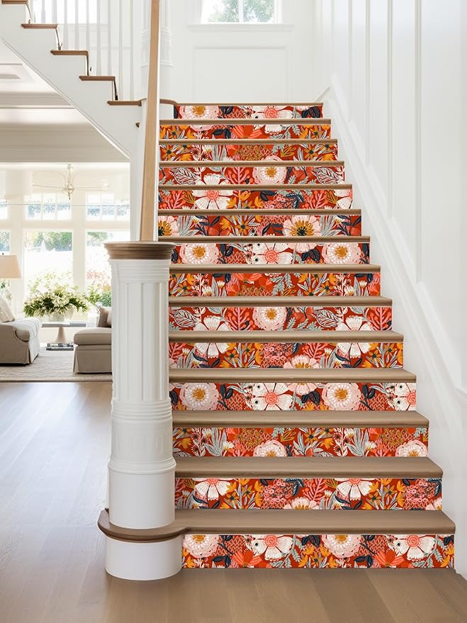 HAOKHOME Boho Peel and Stick Wallpaper Floral Wall Paper Removable