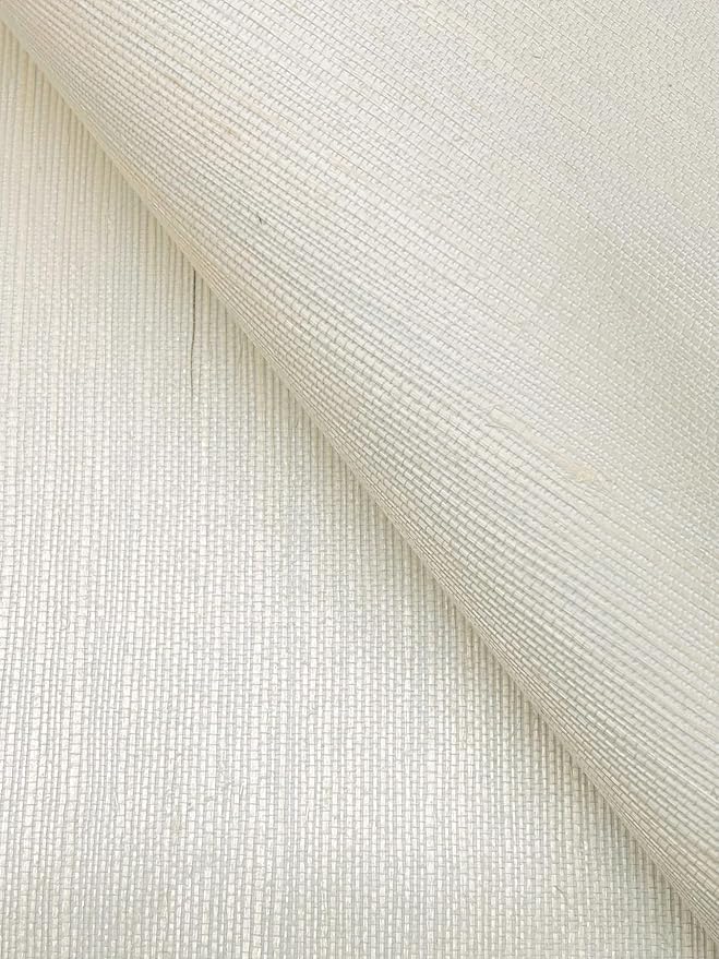York Wallcoverings Natural Sisal White Peel and Stick Grasscloth Wallpaper
