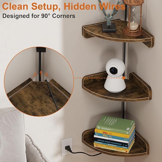 YAOHUOO Corner Shelf Wall Mounted