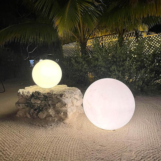 Efavormart 20â Cordless Floating Pool Lights with Remote, Garden Lights 16 RGB Colors with 4 Color Modes Light Up Ball for Swimming Pool, Back Yard, Fountain, Garden, Pathway, Lawn