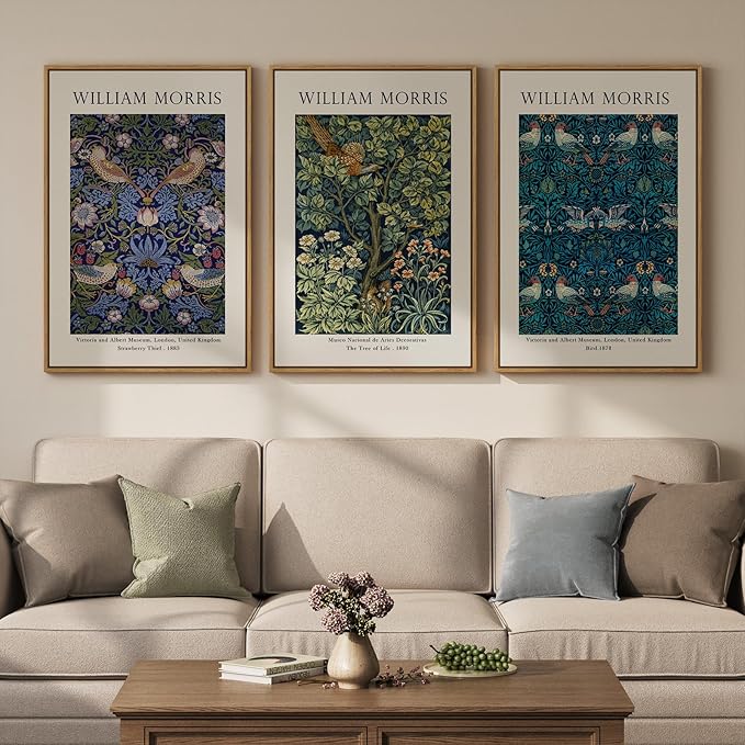 Large Framed Vintage William Morris Wall Art