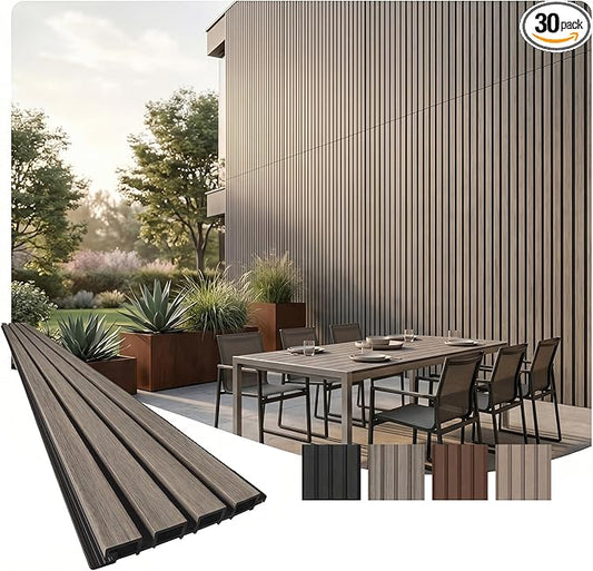 From Plain to Beautiful in Hours WPC Exterior Wall Slat Panels Waterproof