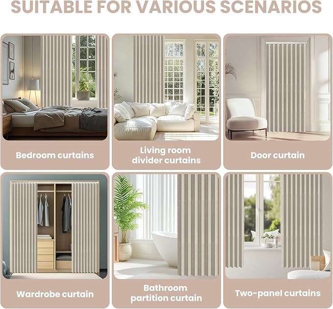 AJAZZ Blackout Door Curtain