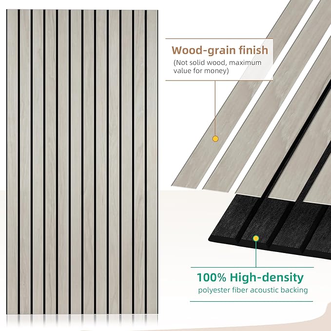 10 Pack Large Acoustic Panels 47.2”x23.6”, Decorative Acoustic Wall Panel