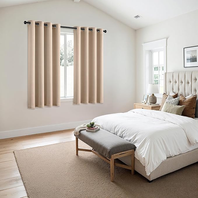 MIULEE Blackout Curtains for Bedroom Living Room 2 Panels, Thermal Insulated