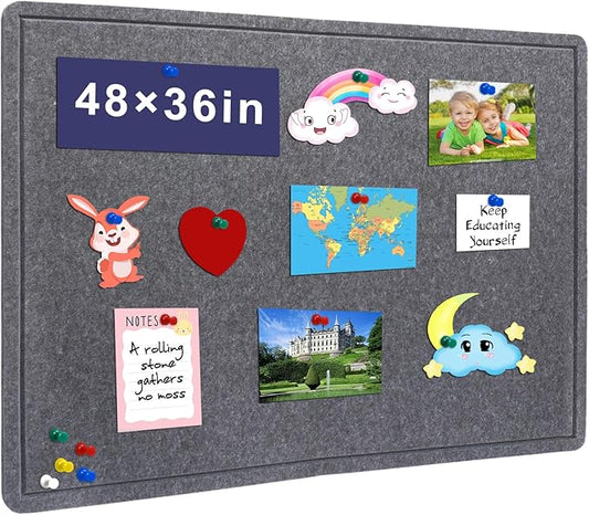 Large Bulletin Board, 48 X 36 inches Cork Board