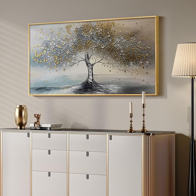 Large Gold Framed Tree of Life Wall Art