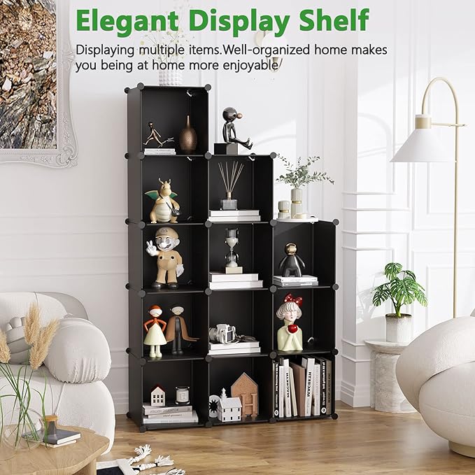 C&AHOME Cube Storage Organizer, 12-Cube Shelves Units, Closet Cabinet, DIY