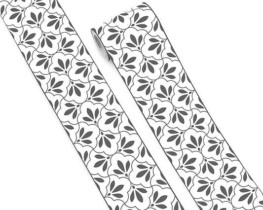 FLFK Wallpaper Border Black and White Patterns Peel and Stick Wall Border Self
