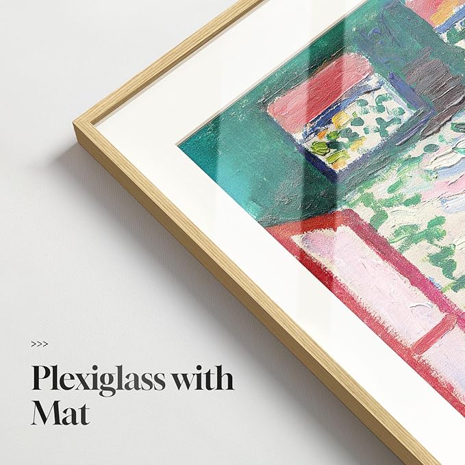 Large Framed Matisse Wall Art for Living Room, Vintage Retro Aesthetic Wall