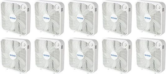 Hurricane 10 Pack Floor Box Fan Classic Series with 3 Speed Settings, 20 Inch