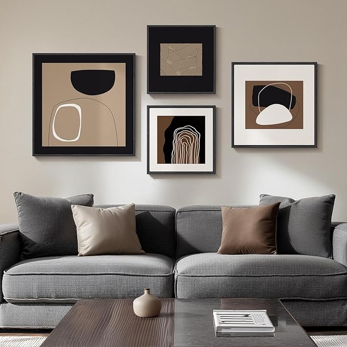 Framed Neutral Abstract Wall Art