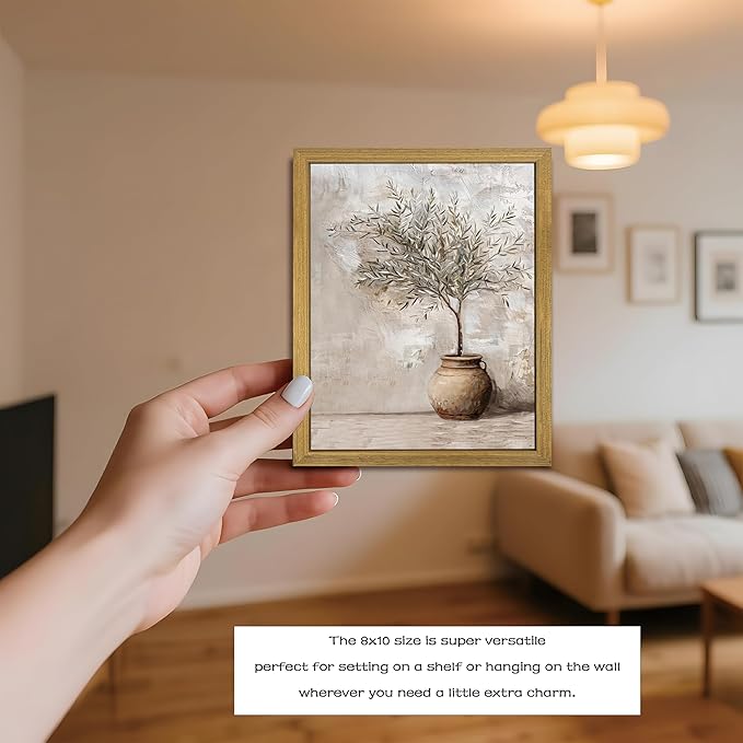 Vintage Olive Tree Canvas Wall Art, Farmhouse Aesthetic Oil Painting, Rustic