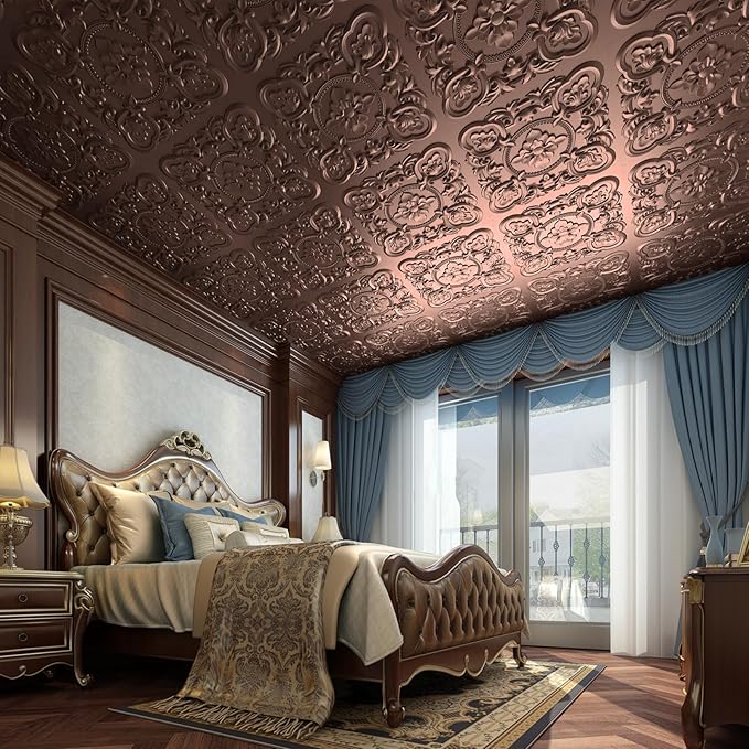 Art3dwallpanels 12 Pack Drop Ceiling Tiles, 24 x 24 Inch High Grade PVC 3D Wall