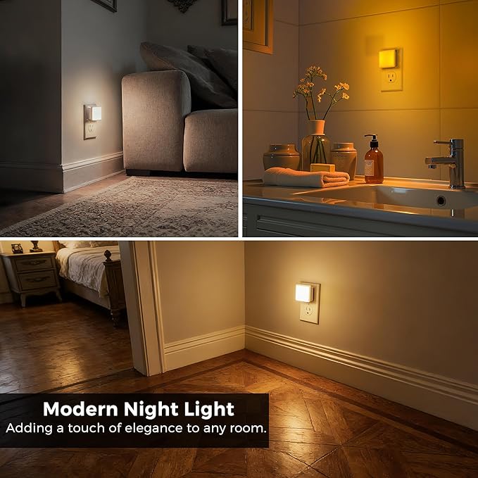 L LOHAS LED 3CCT Night Lights Plug into Wall 2-Pack, 0.3W Plug in Night Light