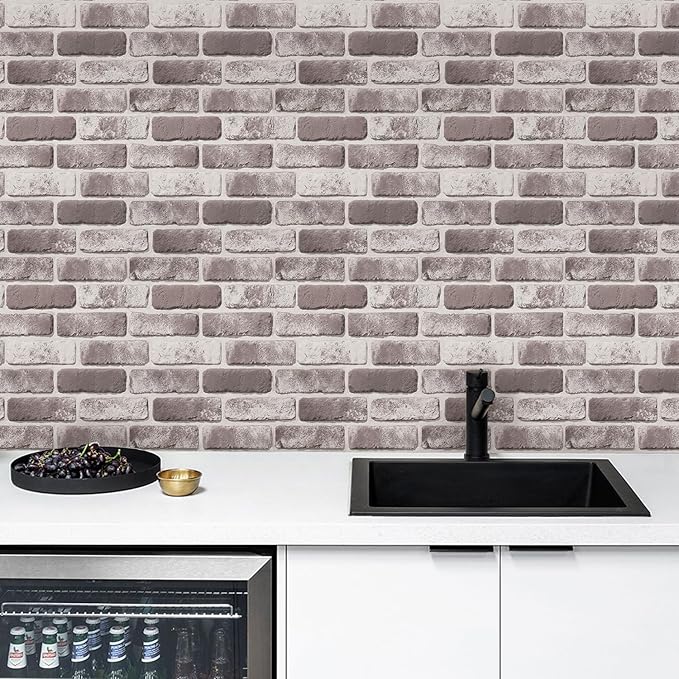 3D Brick Wall Panels, Faux Brick Peel and Stick Wall Panels, Small Size Thin